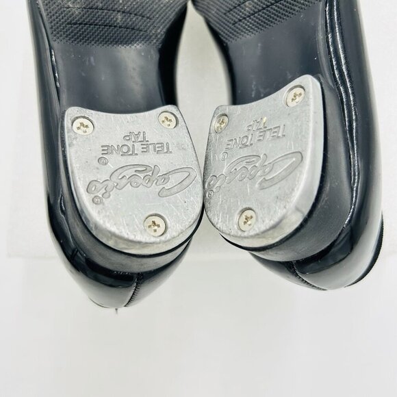 Capezio Girls Tap Shoes Black Size 10M Tele Tone Tap Patent N625C - Picture 10 of 10